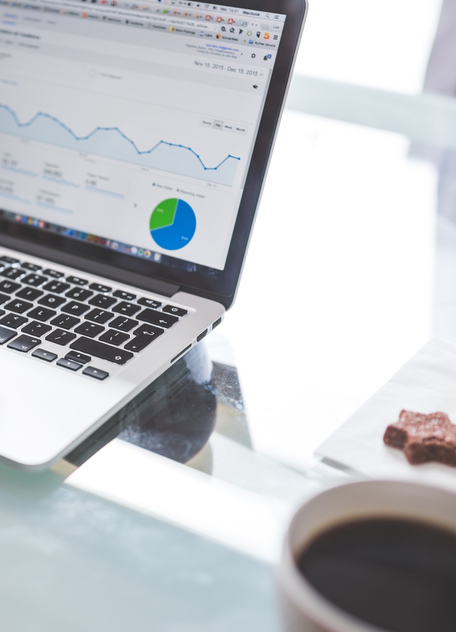 Data driven digital solutions shown on a laptop